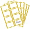 200 Pcs Gold Foil Name Tag Stickers 3.5 x 2.4 Inch Self Adhesive Name Labels for Conferences School Office Events Clothes Files Boxes and Home Organization
